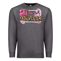 Charcoal Heather im a survivor cancer awareness Premium Sweatshirt - CowGirlArtShop