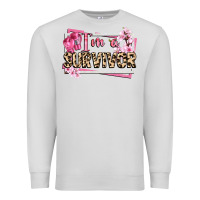 Dove Grey im a survivor cancer awareness Premium Sweatshirt - CowGirlArtShop