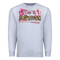 Heather Grey im a survivor cancer awareness Premium Sweatshirt - CowGirlArtShop