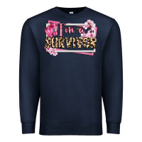 Navy im a survivor cancer awareness Premium Sweatshirt - CowGirlArtShop