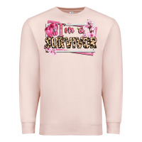 Pale Pink im a survivor cancer awareness Premium Sweatshirt - CowGirlArtShop