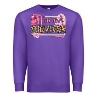 Purple im a survivor cancer awareness Premium Sweatshirt - CowGirlArtShop