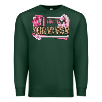 Sports Green im a survivor cancer awareness Premium Sweatshirt - CowGirlArtShop