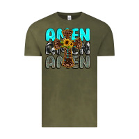 Vintage Olive amen Vintage Tee - JahusDesignShop