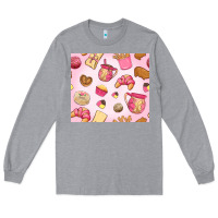 Heather Grey mexican pan dulce Long Sleeve Tee - MaliasSmallBusiness