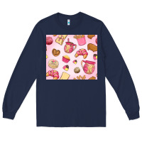 Navy mexican pan dulce Long Sleeve Tee - MaliasSmallBusiness
