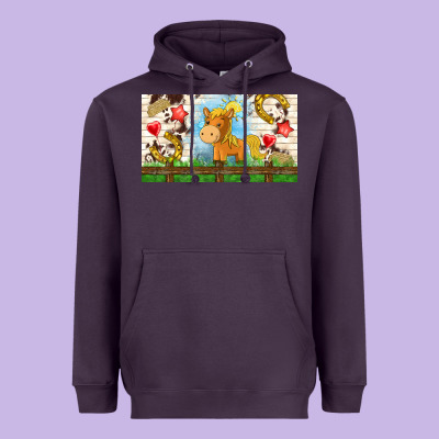 Cute Horse Heavyweight Hoodie Designed By Tumblerdesignbyshophia