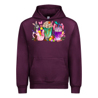 Mauve Wine Easter Coffee Cups With Bunny Urban Hoodie - BundleAndBundleShop