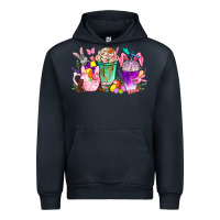 Navy Easter Coffee Cups With Bunny Urban Hoodie - BundleAndBundleShop