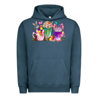 Pigment Midnight Navy Easter Coffee Cups With Bunny Urban Hoodie - BundleAndBundleShop