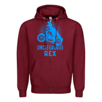 Burgundy unclesaurus rex Zipper Hoodie - Bettercallsaul