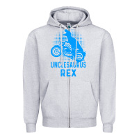 Heather Grey unclesaurus rex Zipper Hoodie - Bettercallsaul