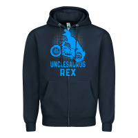 Navy unclesaurus rex Zipper Hoodie - Bettercallsaul