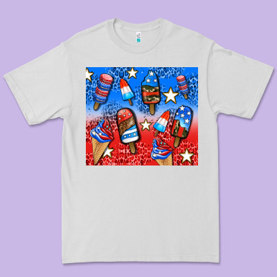 American Popsicle And Stars Premium Tee Designed By Adodesignshop