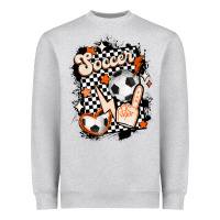 Heather Grey vintage soccer Heavyweight Sweatshirt - MaliasSmallBusiness