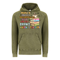 Vintage Olive money can't buy happiness but it can buy books Vintage Hoodie - MaliasSmallBusiness