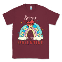 Burgundy sorry girls mommy is valentine Classic Tee - MaliasSmallBusiness