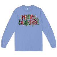 Colony Blue merry christmas Long Sleeve Tee - MaliasSmallBusiness