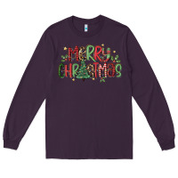 Plum merry christmas Long Sleeve Tee - MaliasSmallBusiness