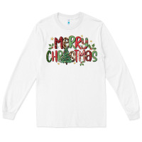 White merry christmas Long Sleeve Tee - MaliasSmallBusiness