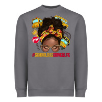 Storm school bus driver life afro messy bun Heavyweight Sweatshirt - NancyCooperArtShop