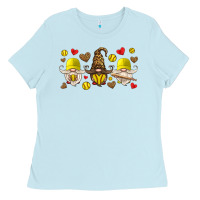 Baby Blue softball gnome Ladies Tee - HRA Design Shop