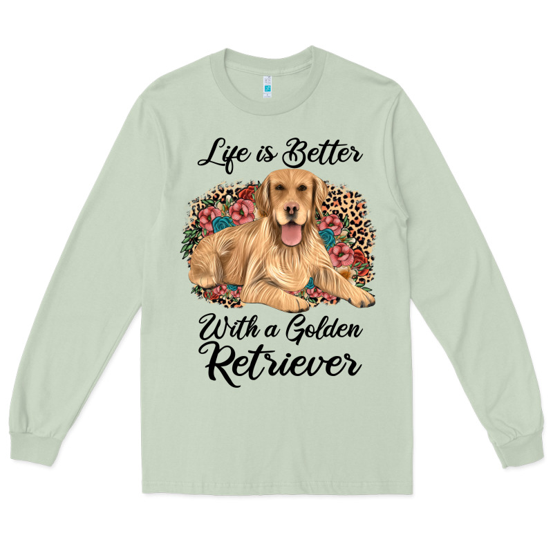 Life Is Better With A Golden Retriever Long Sleeve Tee by JahusDesignShop | Teevron