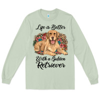 Matcha life is better with a golden retriever Long Sleeve Tee - JahusDesignShop