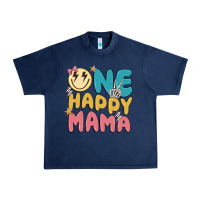 Navy one happy mama Urban Heavy Tee - MaliasSmallBusiness