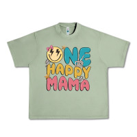 Oil Green one happy mama Urban Heavy Tee - MaliasSmallBusiness