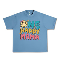 Pebble Blue one happy mama Urban Heavy Tee - MaliasSmallBusiness