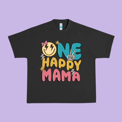 One Happy Mama Urban Heavy Tee Designed By Maliassmallbusiness