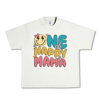 Pistachio one happy mama Urban Heavy Tee - MaliasSmallBusiness