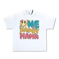 White one happy mama Urban Heavy Tee - MaliasSmallBusiness