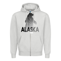 Dove Grey Alaska Bear Zipper Hoodie - Bettercallsaul