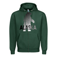 Sports Green Alaska Bear Zipper Hoodie - Bettercallsaul