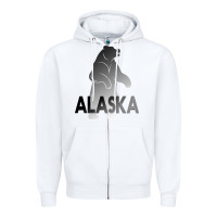 White Alaska Bear Zipper Hoodie - Bettercallsaul
