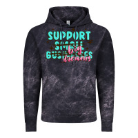 Cloud Black support small businesses big dreams Vintage Hoodie - MaliasSmallBusiness