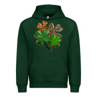 Forest Green leopard shamrock Urban Hoodie - FaDigitalArtStudio