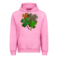 Fuchsia Pink leopard shamrock Urban Hoodie - FaDigitalArtStudio