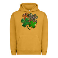 Pigment Peanut Butter leopard shamrock Urban Hoodie - FaDigitalArtStudio