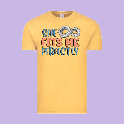 She Fits Me Perfectly Vintage Tee Designed By Maliassmallbusiness