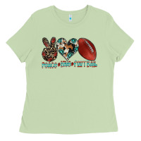 Matcha peace love football Ladies Tee - CowhideDigitalArt