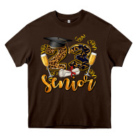 Chocolate Brown 23 senıor wıth champagne Heavy Core Tee - AdoDesignShop