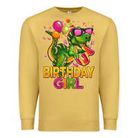 Antique Gold 3rd birthday girl t rex pink Premium Sweatshirt - CowGirlArtShop
