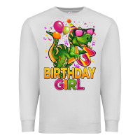 Dove Grey 3rd birthday girl t rex pink Premium Sweatshirt - CowGirlArtShop