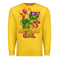 Lemon 3rd birthday girl t rex pink Premium Sweatshirt - CowGirlArtShop