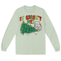 Matcha it wasn't me! christmas cat Long Sleeve Tee - MaliasSmallBusiness
