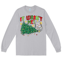 Moon Dust it wasn't me! christmas cat Long Sleeve Tee - MaliasSmallBusiness