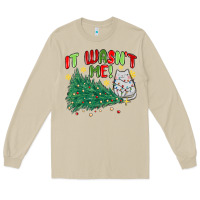 Mushroom it wasn't me! christmas cat Long Sleeve Tee - MaliasSmallBusiness